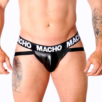 Macho Underwear Jock aus schwarzem Kunstleder