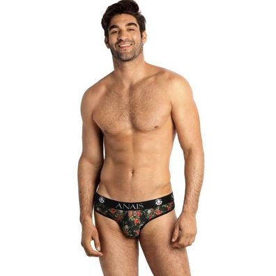 Anais Luxury Lingerie Power Slip Herrenslip mit Rosen-Totenkopf-Print