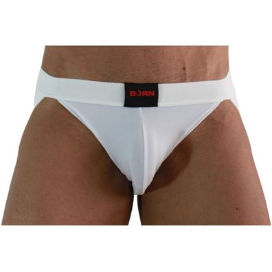 Burn Jockstrap 007 in Weiß – Slip mit Glanz und Transparenz