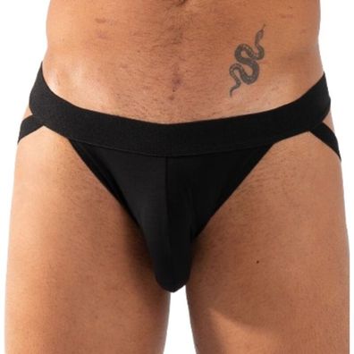 Burn Double Black Jock Jockstrap mit transparenten Details