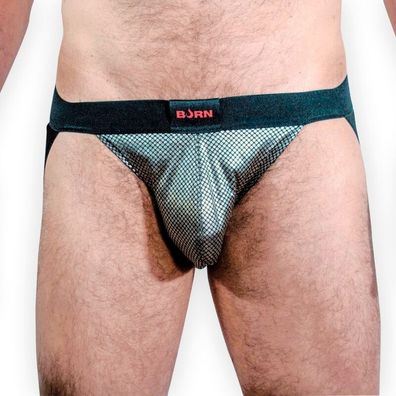 Burn Jockstrap 023 mit Glitzer-Details und transparenten Einsätzen
