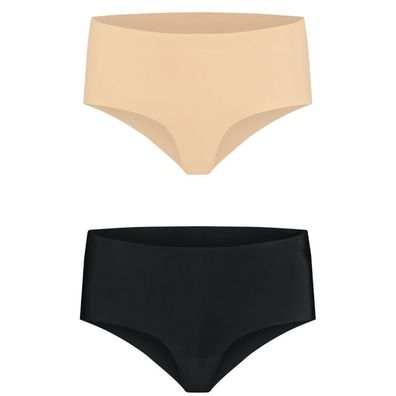 Bye Bra nahtlose Highbrief-Slips im 2er-Pack, unsichtbar unter enger Kleidung
