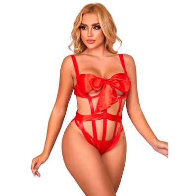 Subblime durchbrochener Body mit Schleife rot