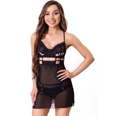 Livco Corsetti Fashion Babydoll mit Tanga Maia 20247 Schwarz
