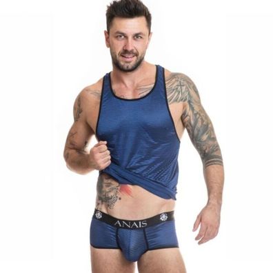 Anais Luxury Lingerie Herren-Tanktop Naval Top aus Tüll mit Satinstreifen