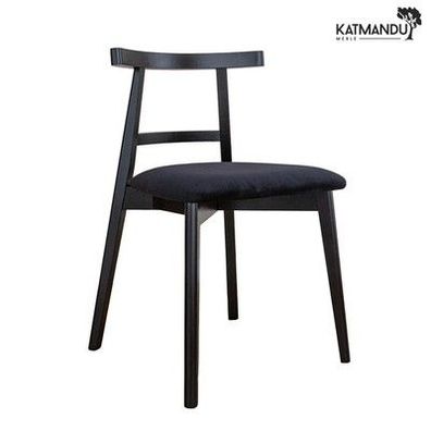 Orio Polsterstuhl RIV100 Schwarz aus Buchenholz