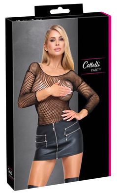 Cottelli PARTY Lederimitat Minirock schwarz