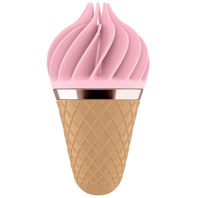 Satisfyer Auflegevibrator mit rotierenden Silikonrippen, wasserdicht