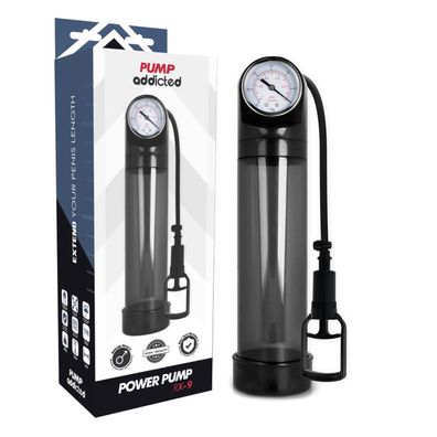 Pump Addicted Penispumpe RX9 mit Vakuumsystem und Kalibrator