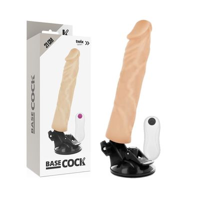 Basecock Realistischer Vibrator mit Fernbedienung aus TPE