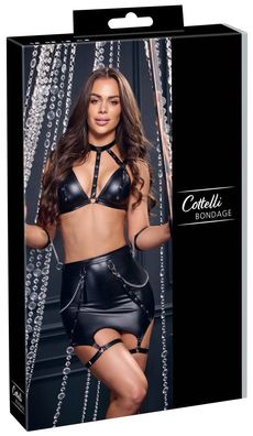 Cottelli Bondage Straps-Set mit BH, Rock und Handfesseln