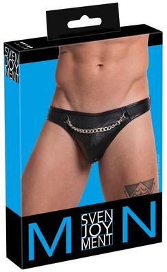 Svenjoyment Herren Rio Riostring Lederimitat schwarz