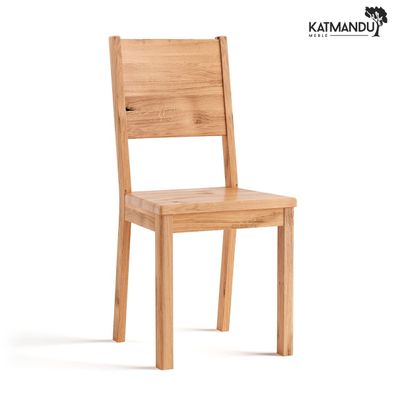 Eleganter Esszimmerstuhl Prato Eiche massiv – Massiv Holzstuhl ohne Polster, fer