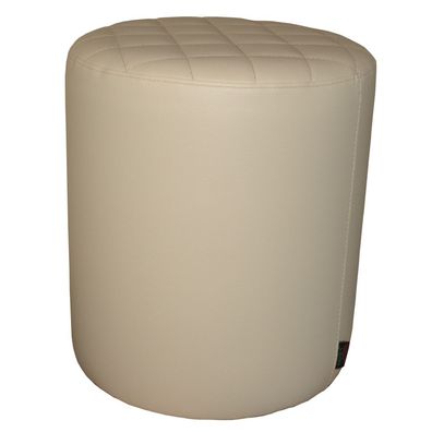 Leichtgewicht Hocker Sitzpouf aus Kunstleder mit Rautensteppung