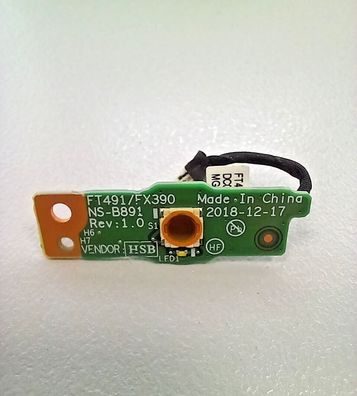 Lenovo ThinkPad X390 X395 Power Button Board mit Kabel NS-B891