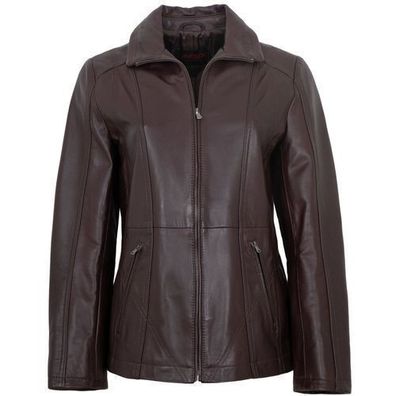 MADDOX - Damen Lederjacke Lammnappa bordo