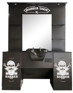 Frisierkonsole Barbershop Spiegel Waschplatz Beleuchtung für Friseur & Barbier