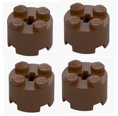 LEGO® 4x Rundstein 2x2 Reddish Brown Braun 6143 Rundstein 4211166 Kreuzachse NEU