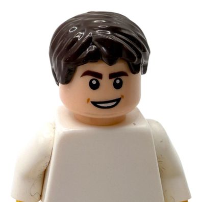 LEGO® Minifigur Kopf mit Haare braun lächelnd Zubehör Ersatzteil Figur Kopf NEU