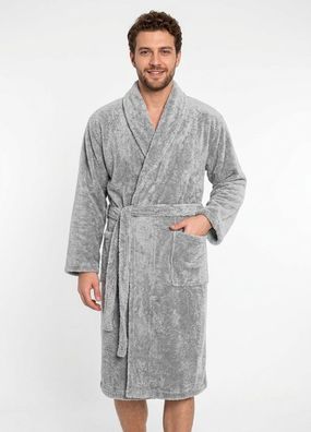 Herren Bademantel Fleece Morgenmantel Warm Kuschelig M-2XL