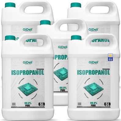 Isopropanol 25L Technisch 99,9% IPA Reiniger & Entfetter für Industrie GiDeli