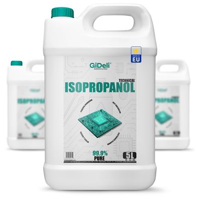 Isopropanol 15L Technisch 99,9% IPA Reiniger & Entfetter für Industrie GiDeli