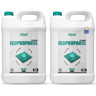 Isopropanol 10L Technisch 99,9% IPA Reiniger & Entfetter für Industrie GiDeli