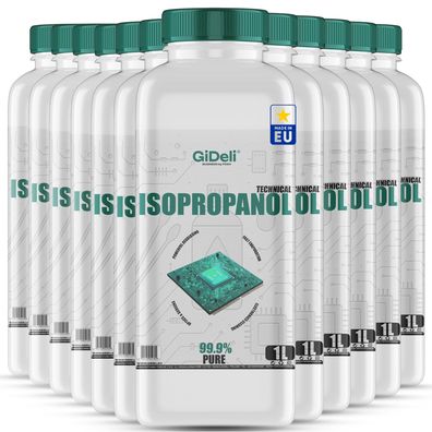Isopropanol 12L Technisch 99,9% IPA Reiniger & Entfetter für Industrie GiDeli