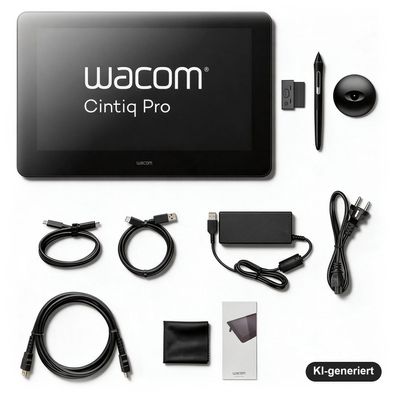 Wacom Cintiq Pro 16 Stift-Display – 15,6 Zoll 4K UHD Grafiktablett mit Display,
