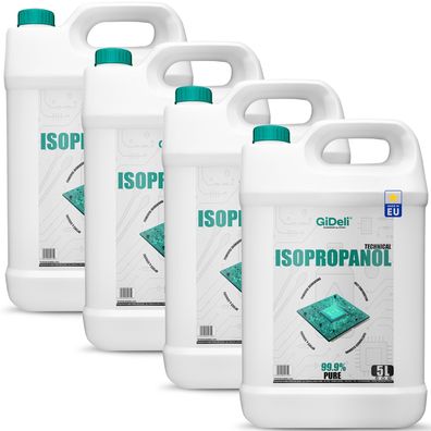Isopropanol 20L Technisch 99,9% IPA Reiniger & Entfetter für Industrie GiDeli