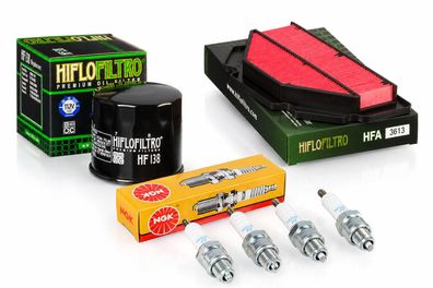 Wartungssatz Ölfilterset Zündkerzen spark splug passt an Suzuki Gsx-S 750 17-20
