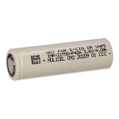 Molicel INR21700-P42A 3,7V 4200mAh 45A Li-Ion 21700 Akku flat top