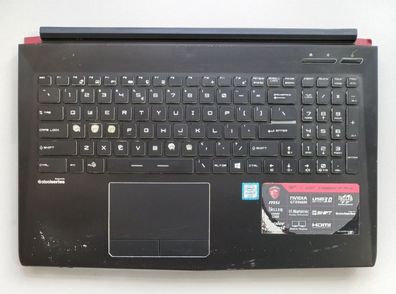 MSI GP62 6QF Handauflage Touchpad Tastatur Keyboard QWERTY