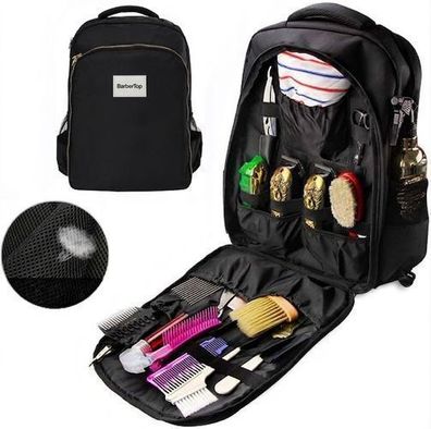 Barber Rucksack geräumig schwarz für Friseurzubehör BarberTOP