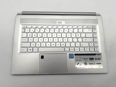 MSI P65 Creator 8RE Palmrest Tastatur Mit Touchpad QWERTY S78370107E4700