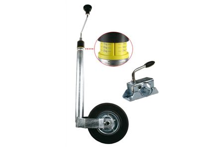 Stützrad mit Stützlastanzeige inkl. Klemmhalter Tragfähigkeit 150 kg