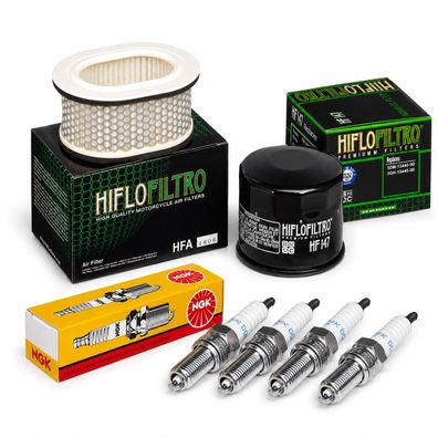 Wartungssatz Ölfilterset Zündkerzen spark splug passt an Yamaha Fzs 600 H 98-03