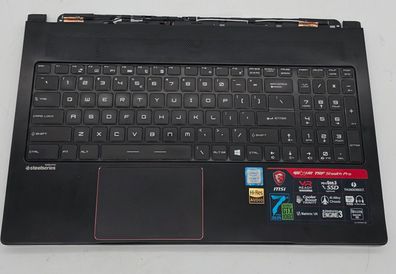 MSI Stealth MS-16K2 GS63VR Palmrest Mit Tastatur Touchpad QWERTY 3076K1C217