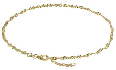 trendor Schmuck Fußkettchen 333 Gold Singapur-Muster 2,2 mm breit 63263