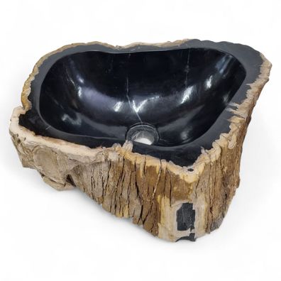 Versteinertes Holz Waschbecken #5 Versteinertem Fossiles Naturstein Steinwaschbecken
