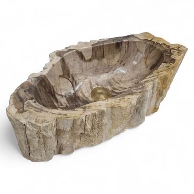Versteinertes Holz Waschbecken #37 Versteinertem Fossiles Naturstein Steinwaschbecken