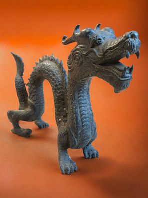Drachen Bronze Statue - chinesischer Drache Thailand Asiatische Deko Figur