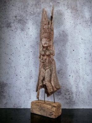 Teakholz Statue Lanna antik Alt Thailand