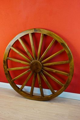 Teakholz Deko Wagenrad Teak Holz Massiv Dekoration Wagen Rad