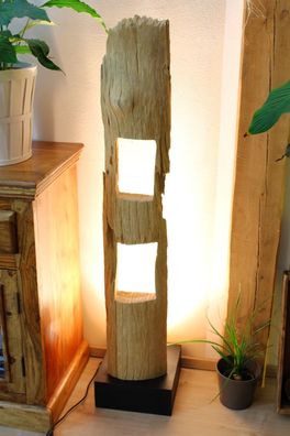 Treibholz Stehlampe Phetchaburi XL - Stehlampe Holz Lampe Baumstamm Holzstamm