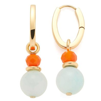 Leonardo Schmuck Damen-Ohrringe Creolen Selora gold blau 026891