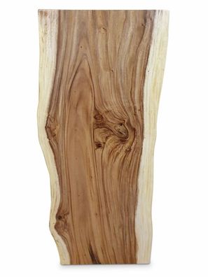 Tischplatte Suar Holz mit Baumkante - 100-220 cm Massivholz Holztischplatte Esstisch
