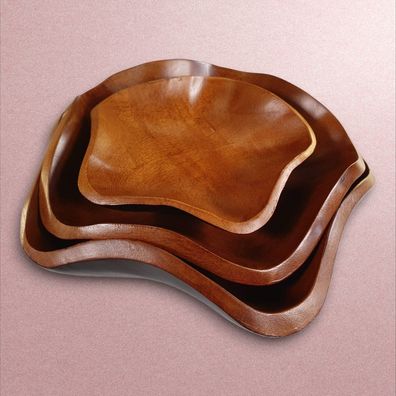 Mangoholz Schalen Stern - sternförmige Holzschale aus Thailand, lackiert Schale Holz