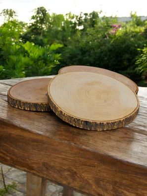 Mangoholz Scheibe Schalen Set Massivholz Wohnen Küche Natur