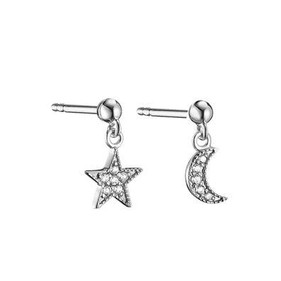 Thomas Sabo Schmuck Damen-Silberohrringe Stern und Mond H2374-051-14